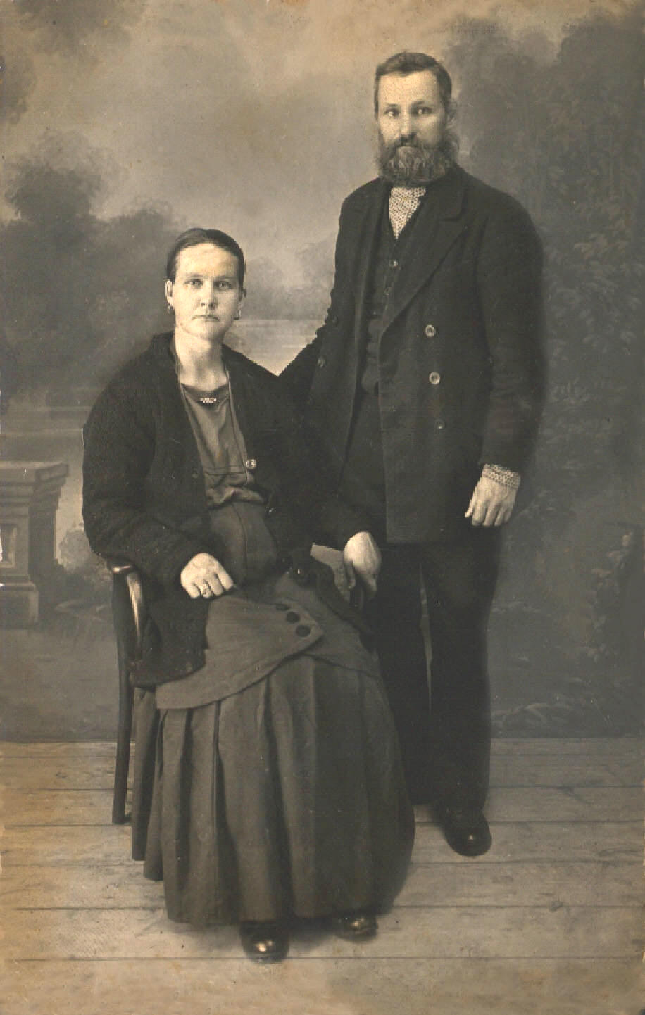 Агафья и Александр Поповы, 1900 г.