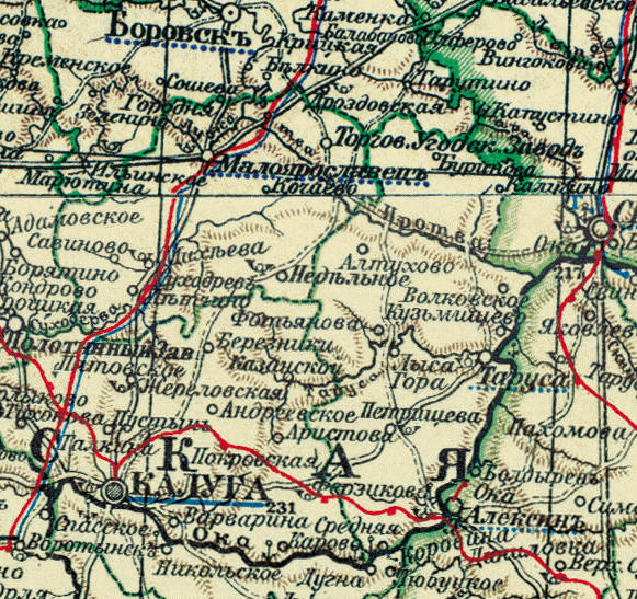 Малоярославецкiй и Тарусскiй уезды, 1903 годъ