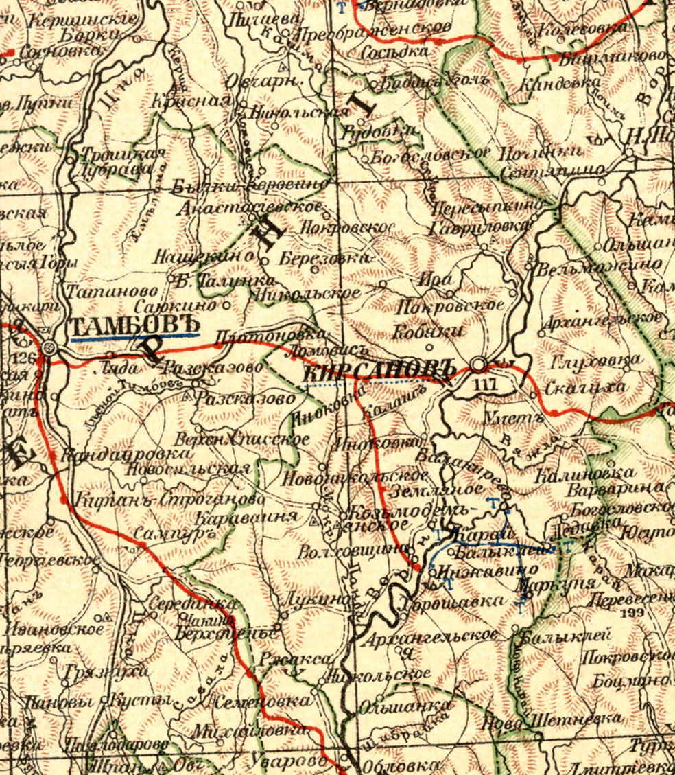 Кирсановский уезд Тамбовской губернии, 1903 г.