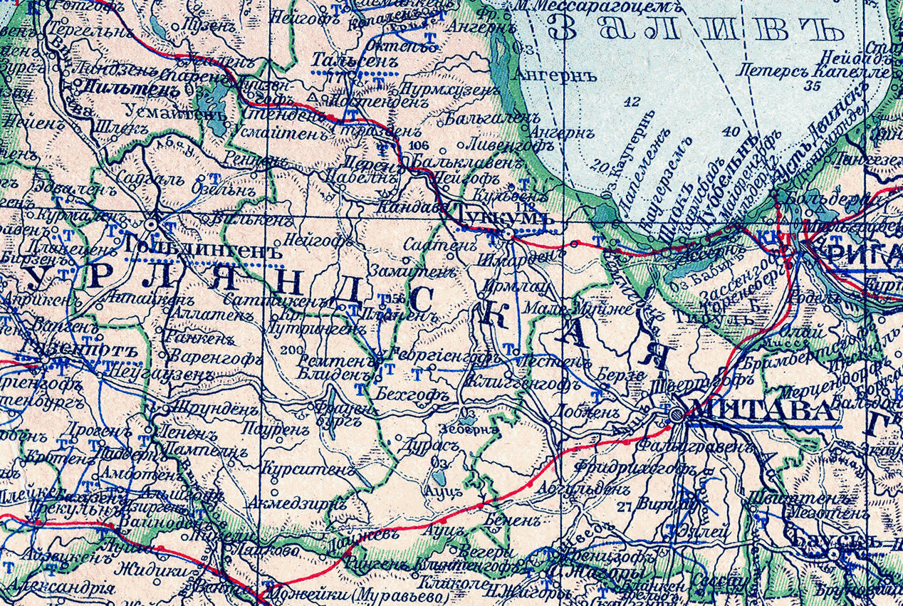 Добленскiй, Гольдингенскiй и Туккумскiй уезды, 1903 год