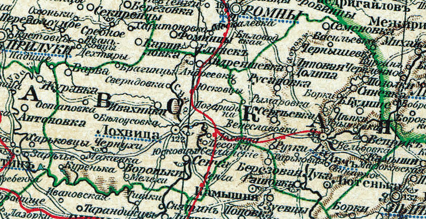 Лохвицкий и Годячский уезды, 1903 год